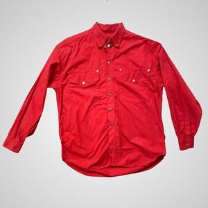 Versace Jeans Couture Mens Large Red Western Button Down Shirt Medusa Head Italy